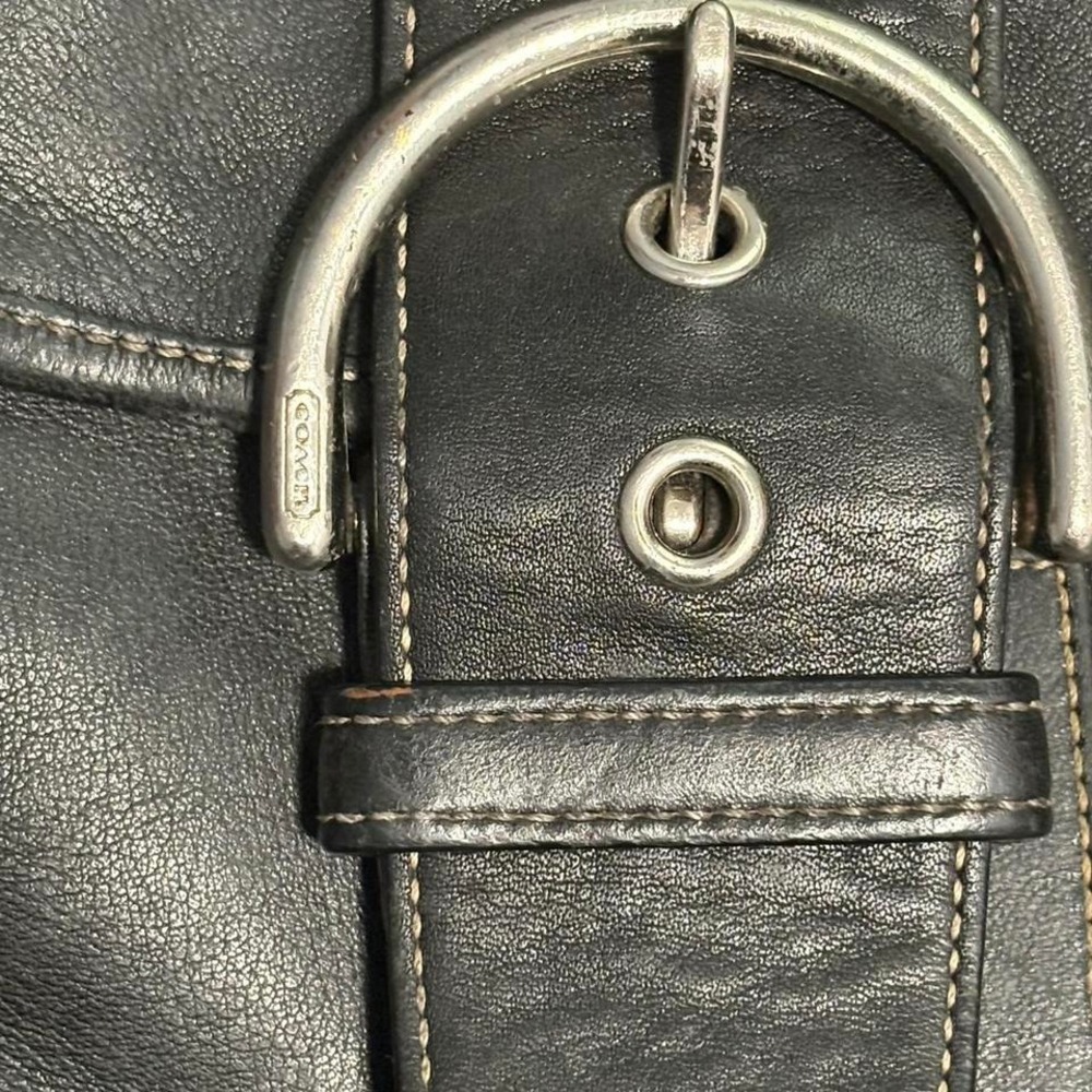 Black leather Coach purse - Picture 3 of 7